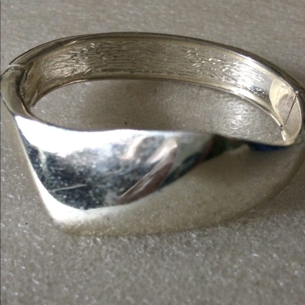 Silver tone cuff bracelet
